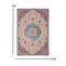 Homeroots 4 x 6 ft. Pink & Blue Floral Medallion Area Rug 385529 - alternate 3